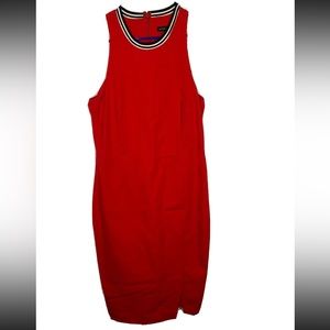 Banana Republic Sleeveless Red Dress Size 12, hidden zipper